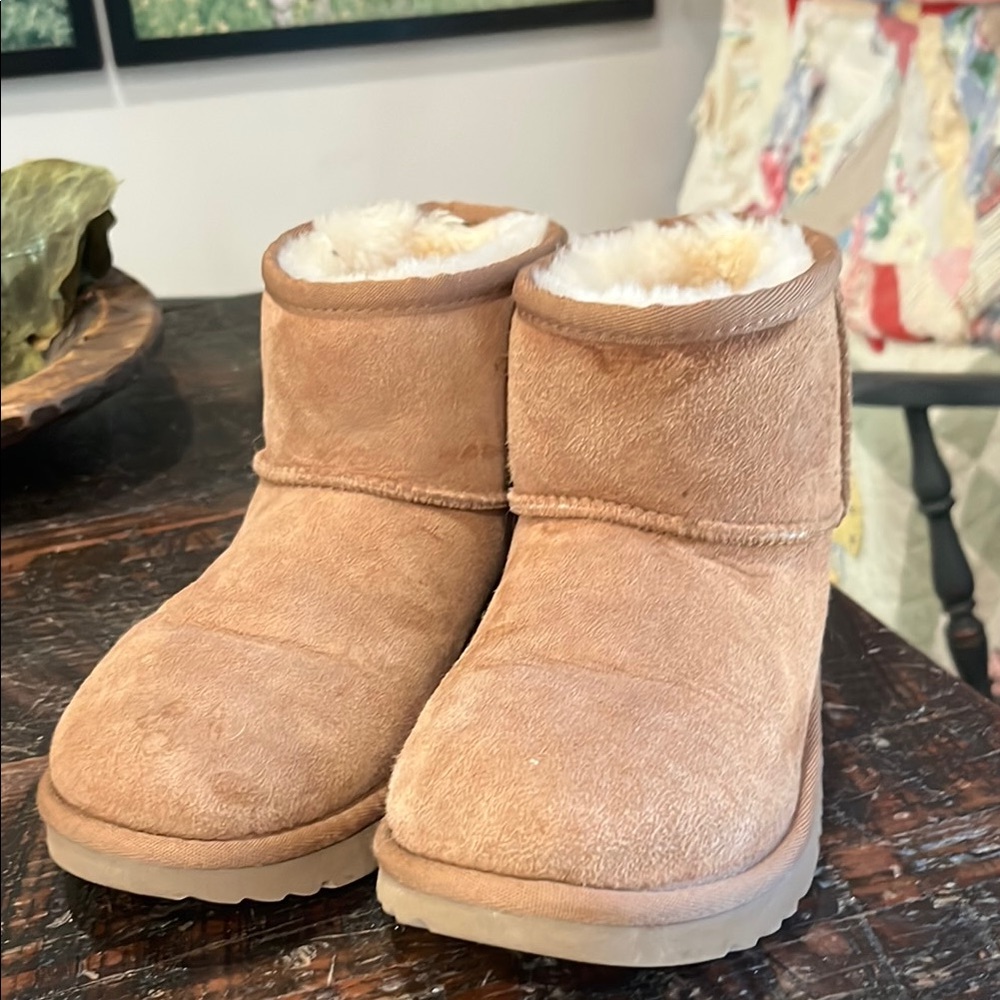 UGG Kids Tan Rain & Snow Boots